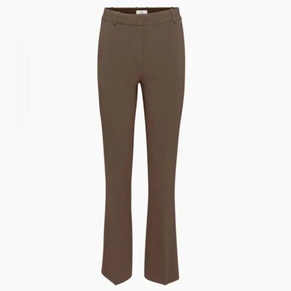 Aritzia Babaton Publish Pant High Waisted Boot Cut Mocha Tan Brown Size 4 - Picture 4 of 11